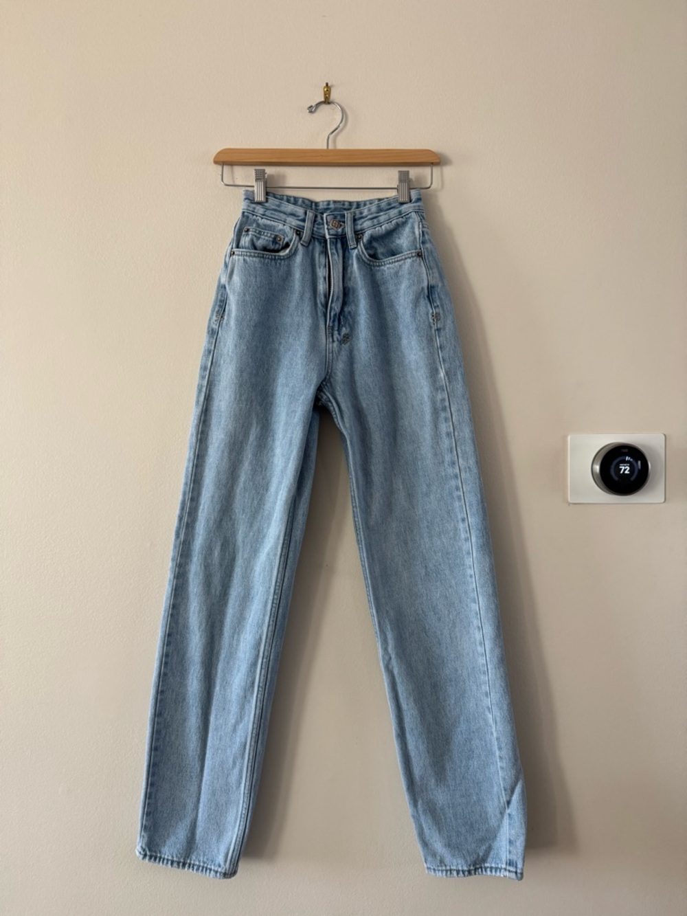 Ksubi Playback: Light Blue Straight Leg High-Rise Jeans